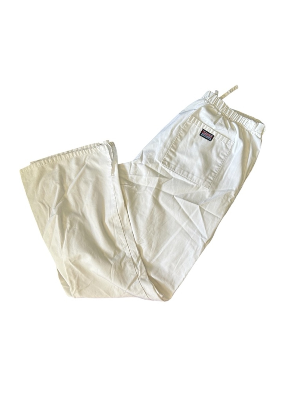Cherokee Cream Elastic-Waist scrub pants